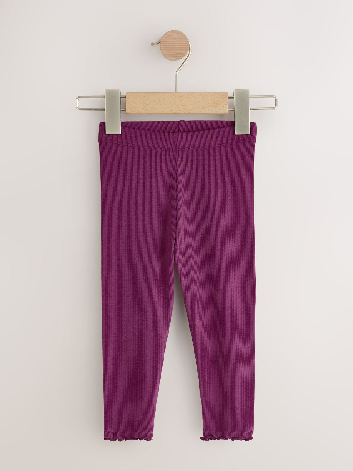 Purple Ribbed Leggings 5 Pack (3mths-7yrs)