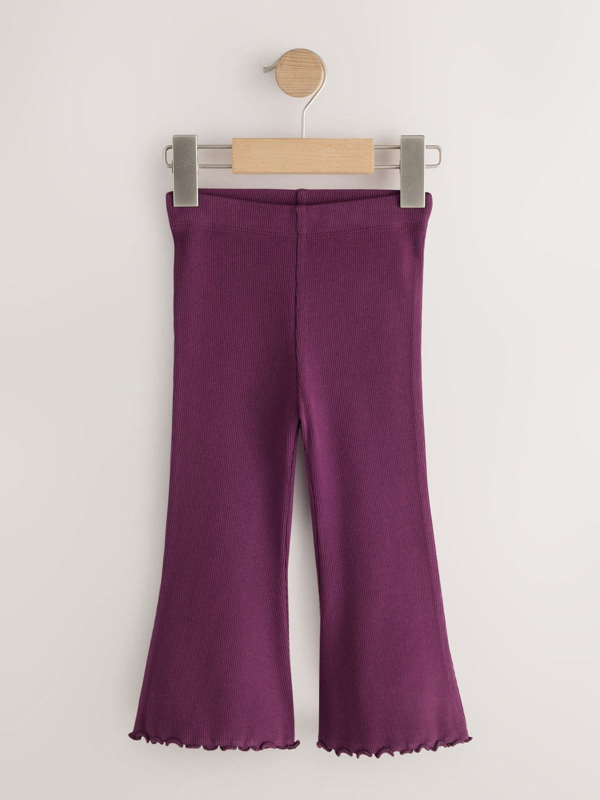 Berry Red Ribbed Flare Leggings 5 Pack (3mths-7yrs)