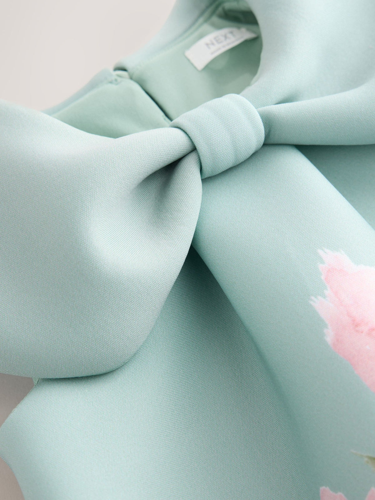 Green Sleeveless Diamante Scuba Collar Dress (3mths-7yrs)