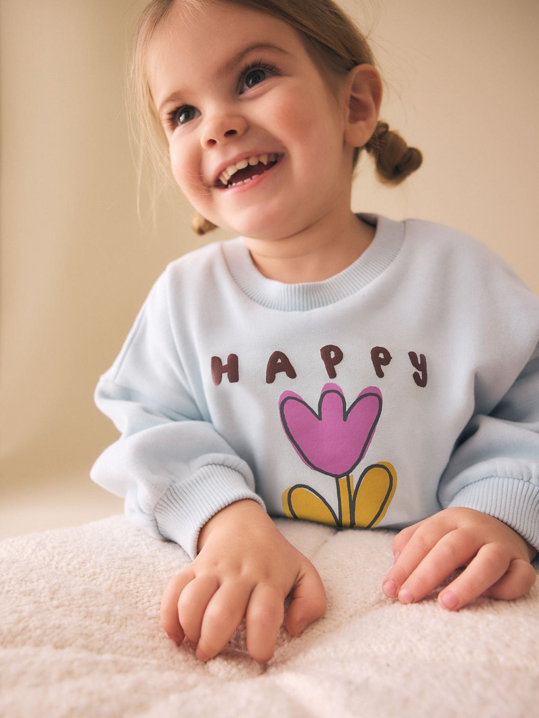 Light Blue Happy Moments Crew Neck Sweatshirt (3mths-7yrs)