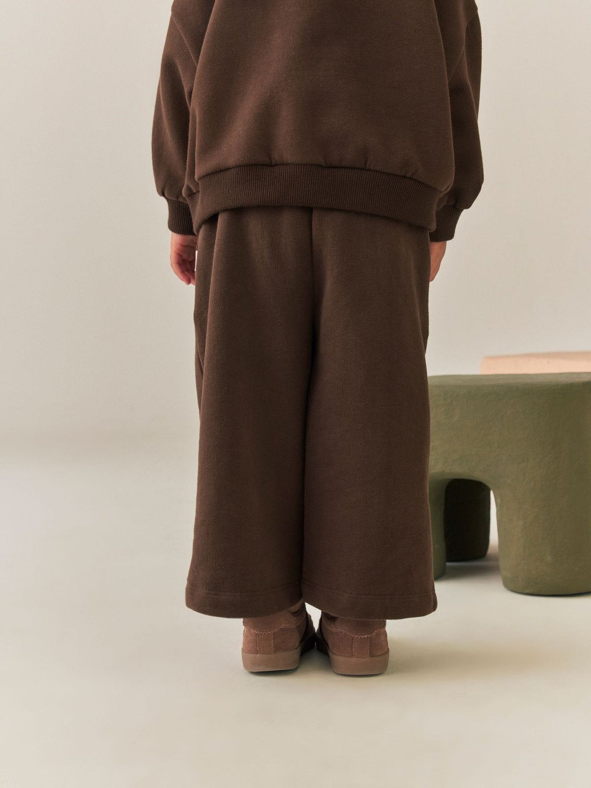 Chocolate Brown Wide Leg Sweat Joggers (3mths-7yrs)