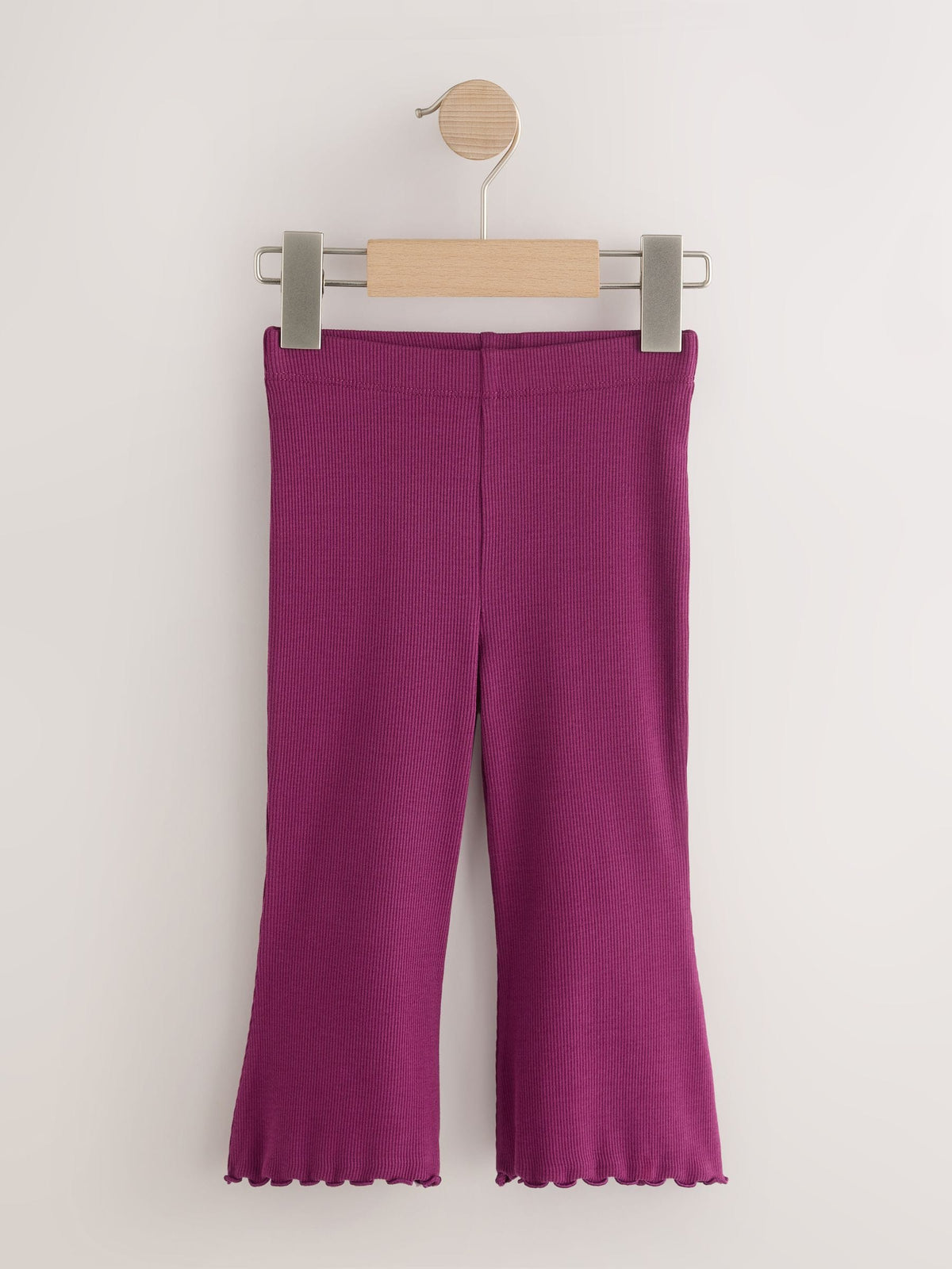 Burgundy Red Rib Flare Leggings (3mths-7yrs)