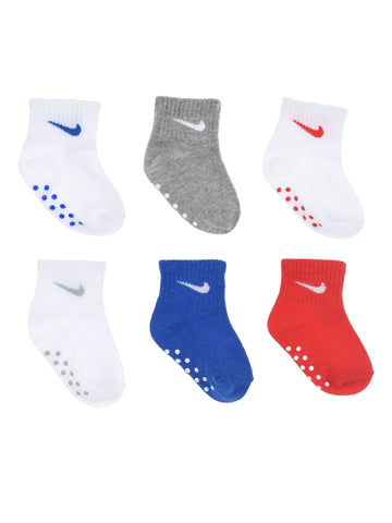 Nike Blue NHN Pop Color Ankle Gripper Socks 6 Pack