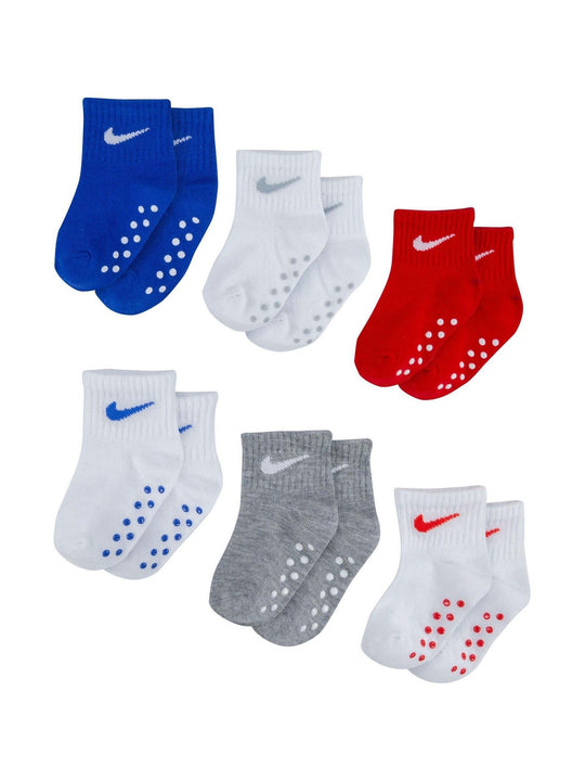 Nike Blue NHN Pop Color Ankle Gripper Socks 6 Pack