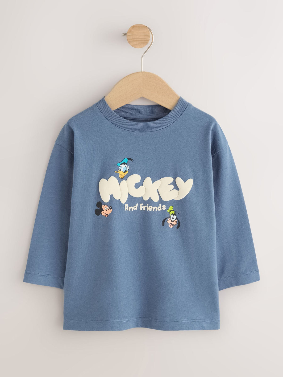 Blue Mickey Mouse Long Sleeve T-Shirt (3mths-8yrs)