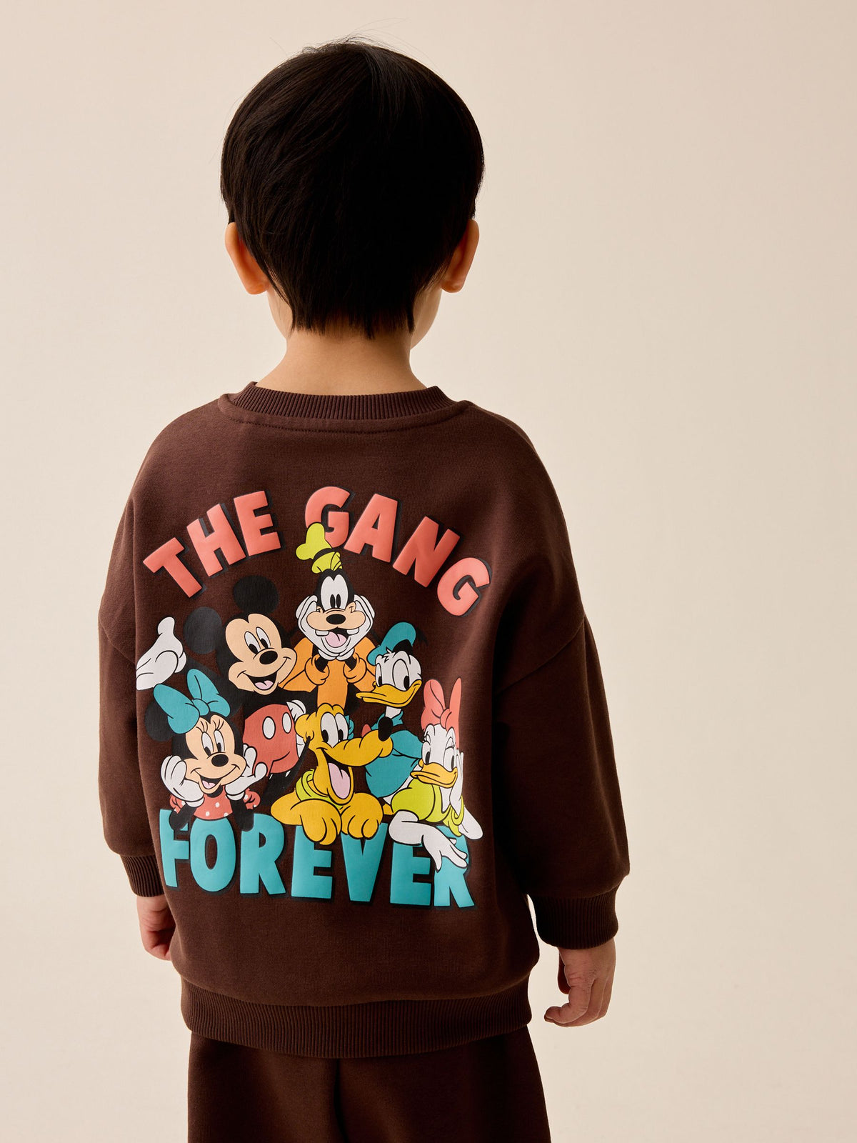 Chocolate Brown Mickey Mouse Crew Neck Sweat Top and Joggers Set (3mths-8yrs)