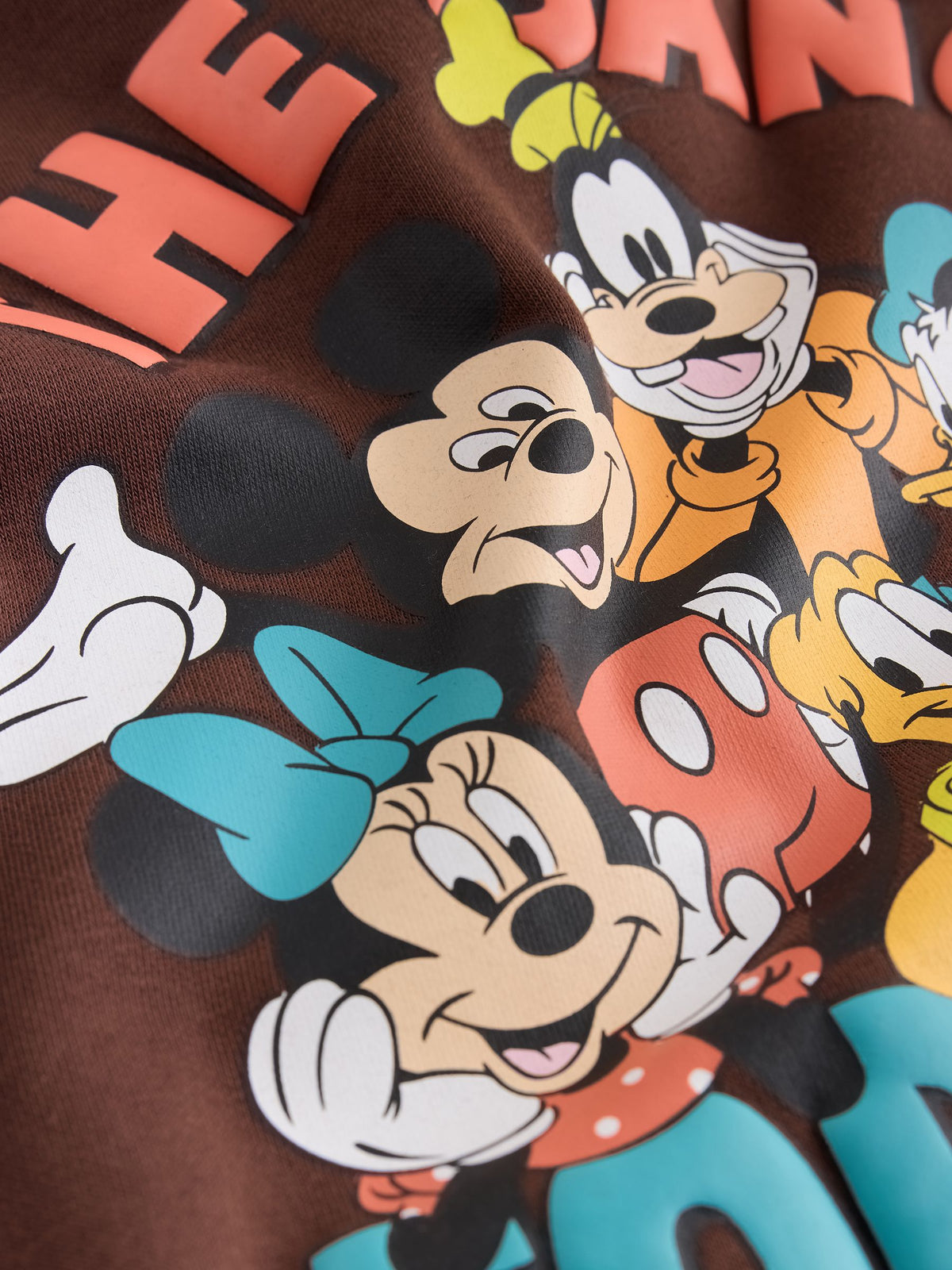 Chocolate Brown Mickey Mouse Crew Neck Sweat Top and Joggers Set (3mths-8yrs)