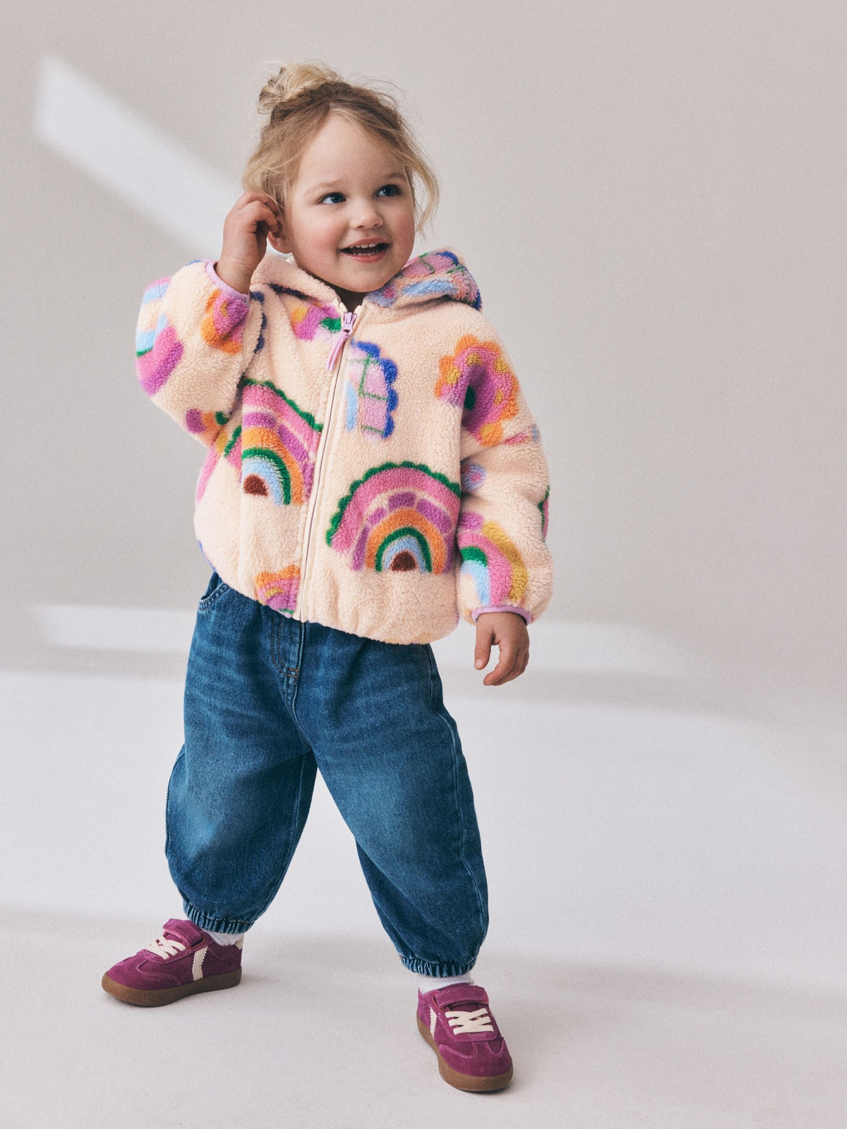 Rainbow Zip Up Fleece (3mths-7yrs)