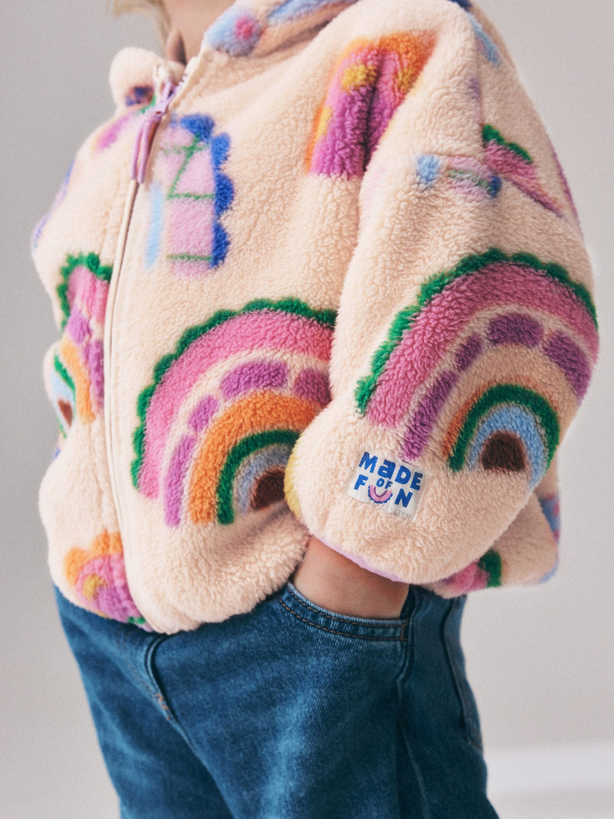 Rainbow Zip Up Fleece (3mths-7yrs)