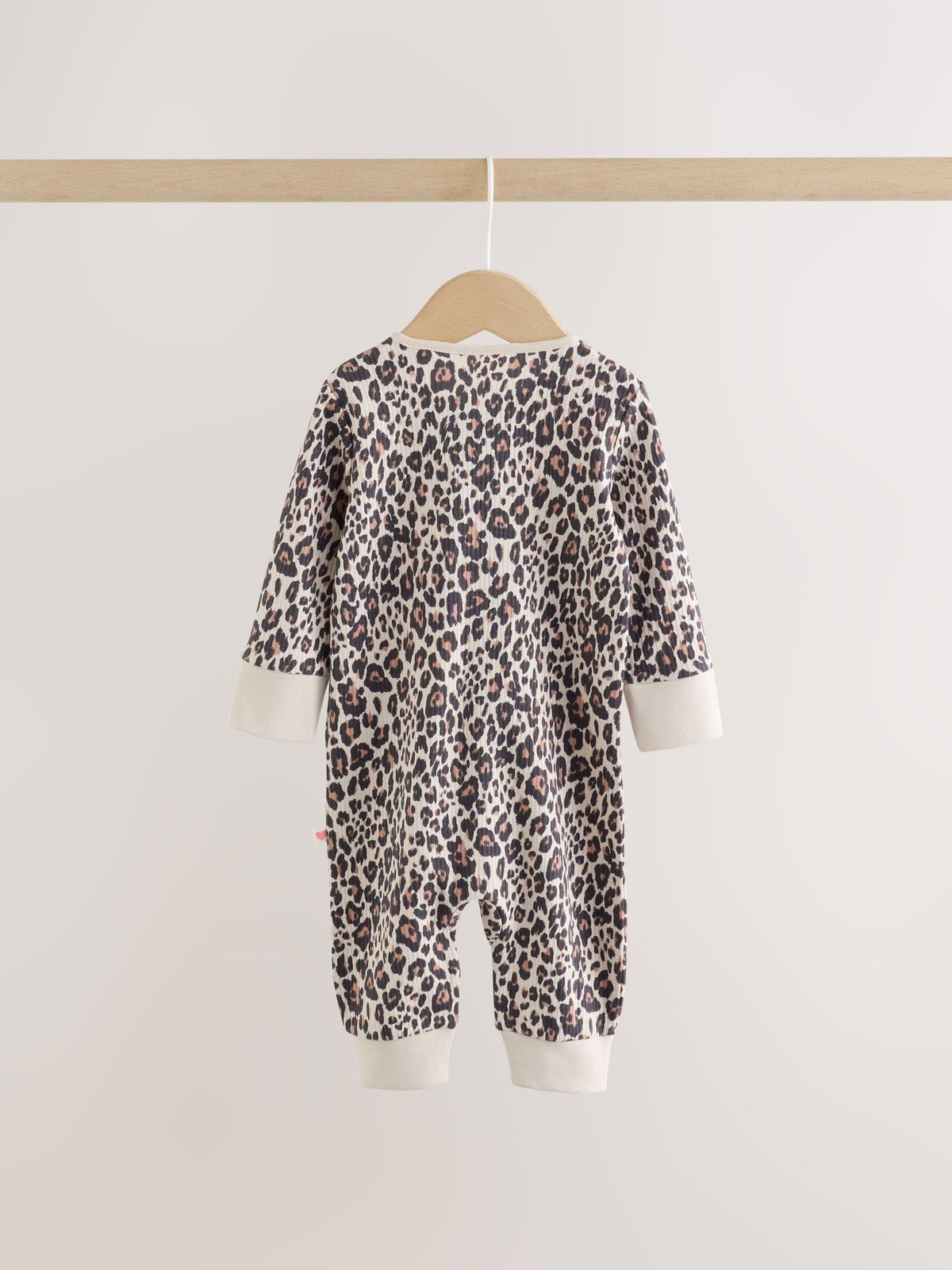Pink Animal Print Two Way Zip Baby Sleepsuits 3 Pack (0mths-3yrs)