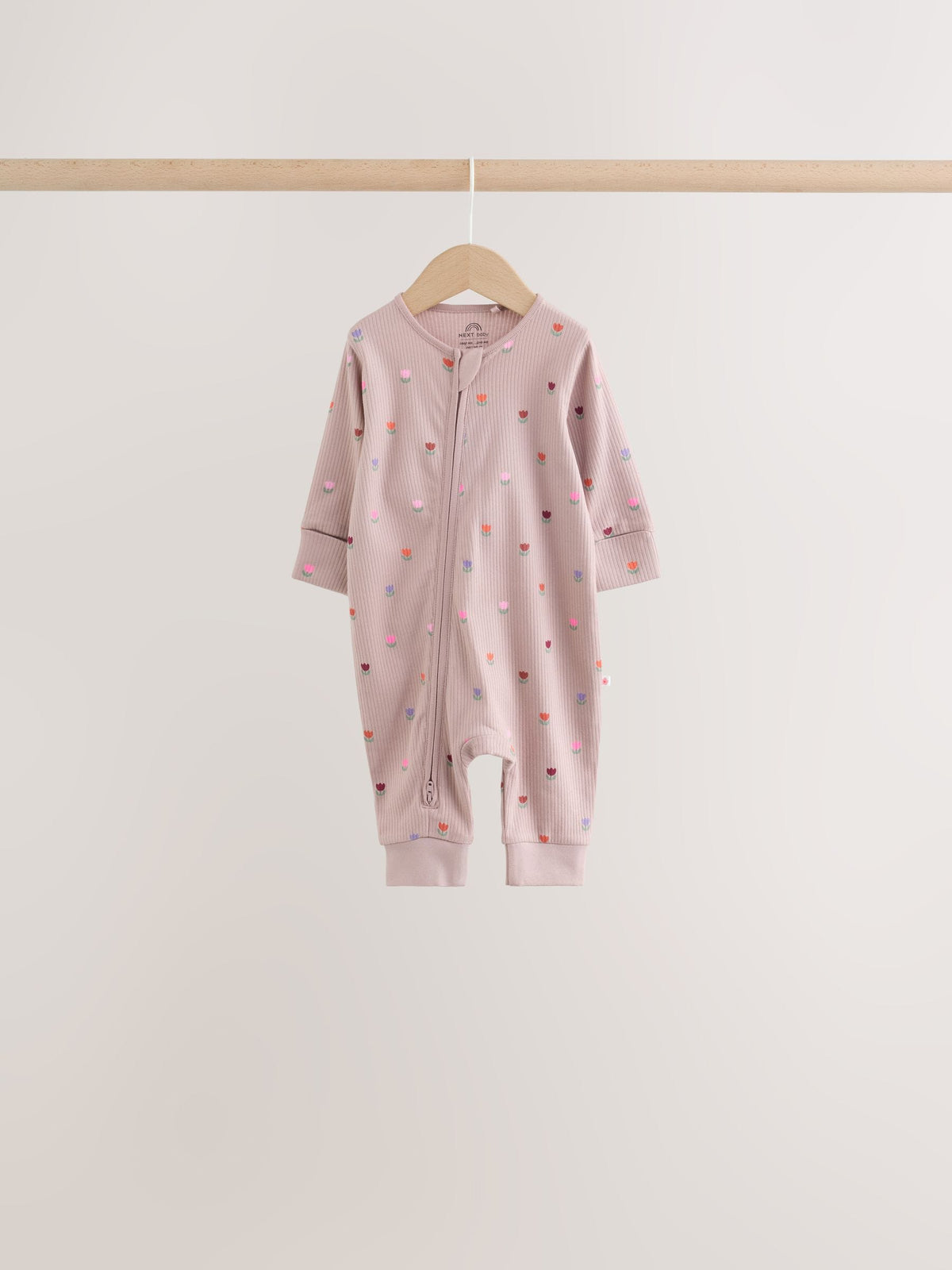 Orange Floral Two-Way Zip Baby Sleepsuits 4 Pack (0mths-3yrs)