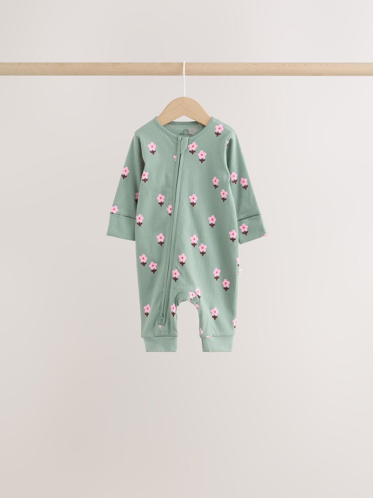 Orange Floral Two-Way Zip Baby Sleepsuits 4 Pack (0mths-3yrs)