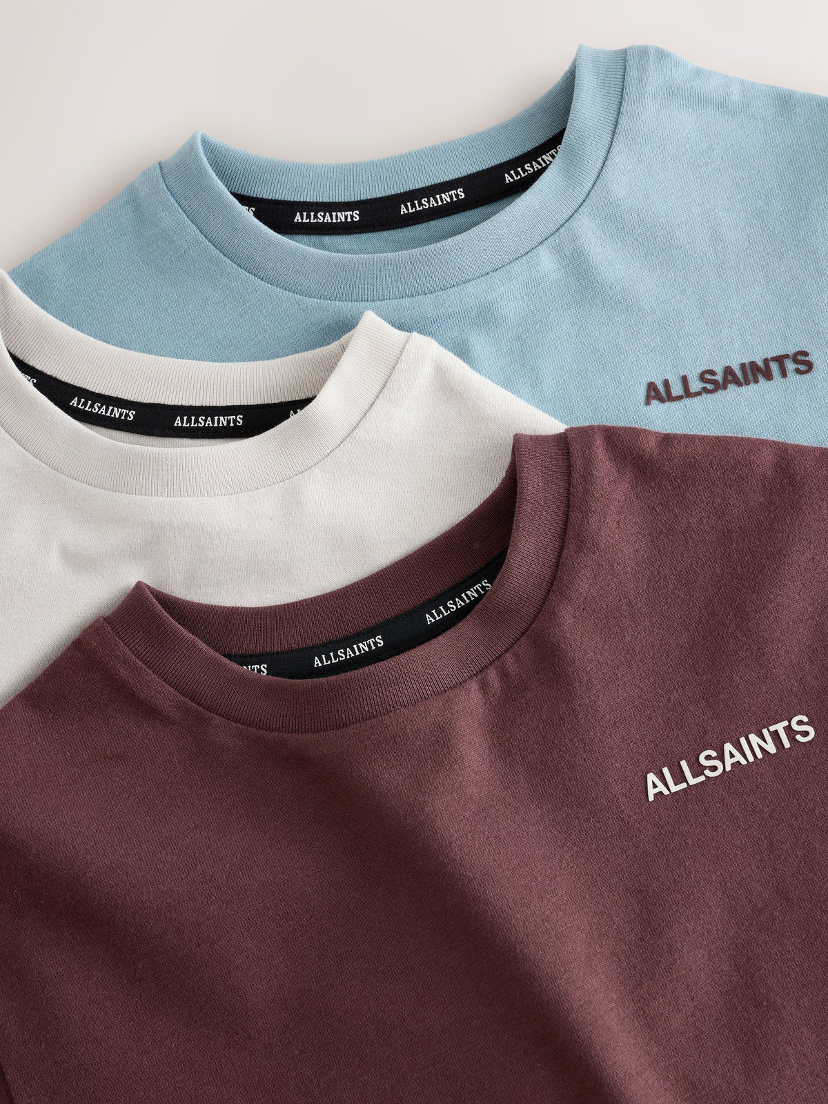 smALLSAINTS Multi Logo Crew Relaxed Younger 3 Pack T-Shirts