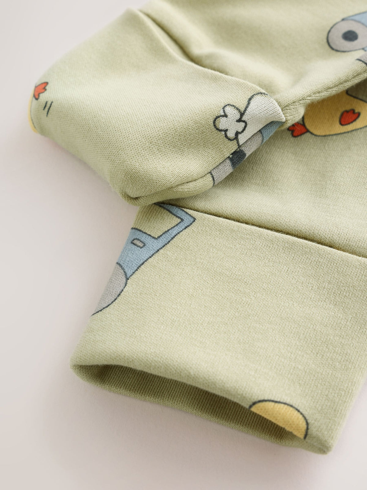 Yellow Farm Animals Two Way Zip Baby Sleepsuits 3 Pack (0mths-2yrs)