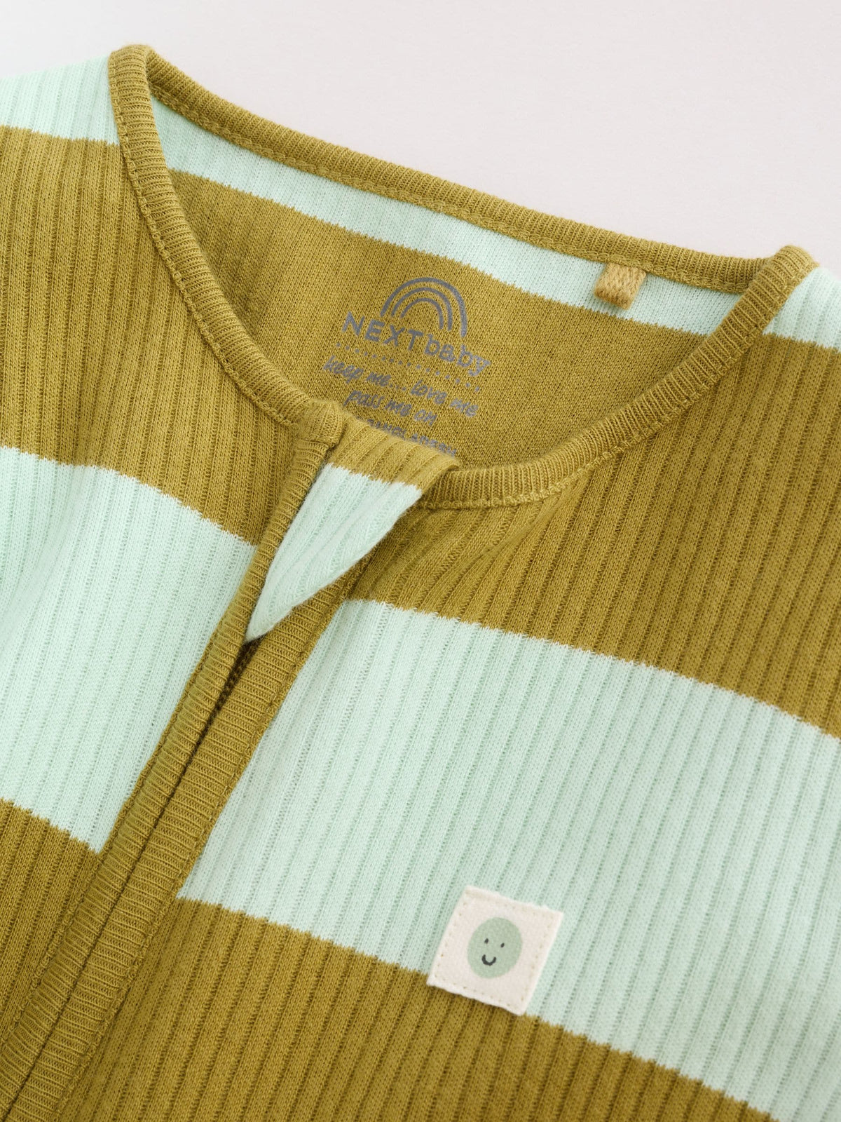 Blue/Green Stripe Two Way Zip Sleepsuits 4 Pack (0mths-3yrs)
