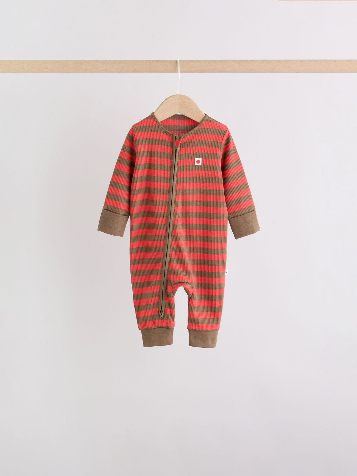 Blue/Green Stripe Two Way Zip Sleepsuits 4 Pack (0mths-3yrs)