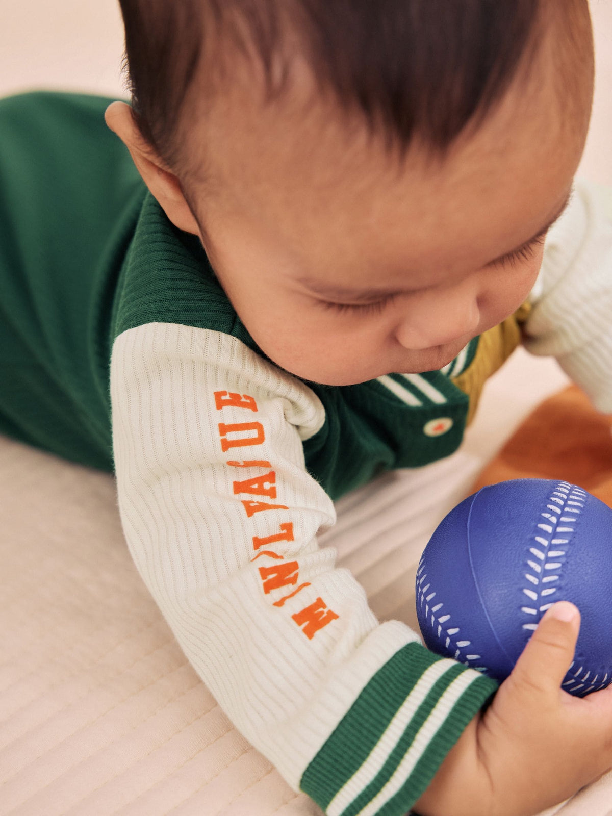 Multi Varsity Baby Sleepsuits 4 Pack (0mths-3yrs)
