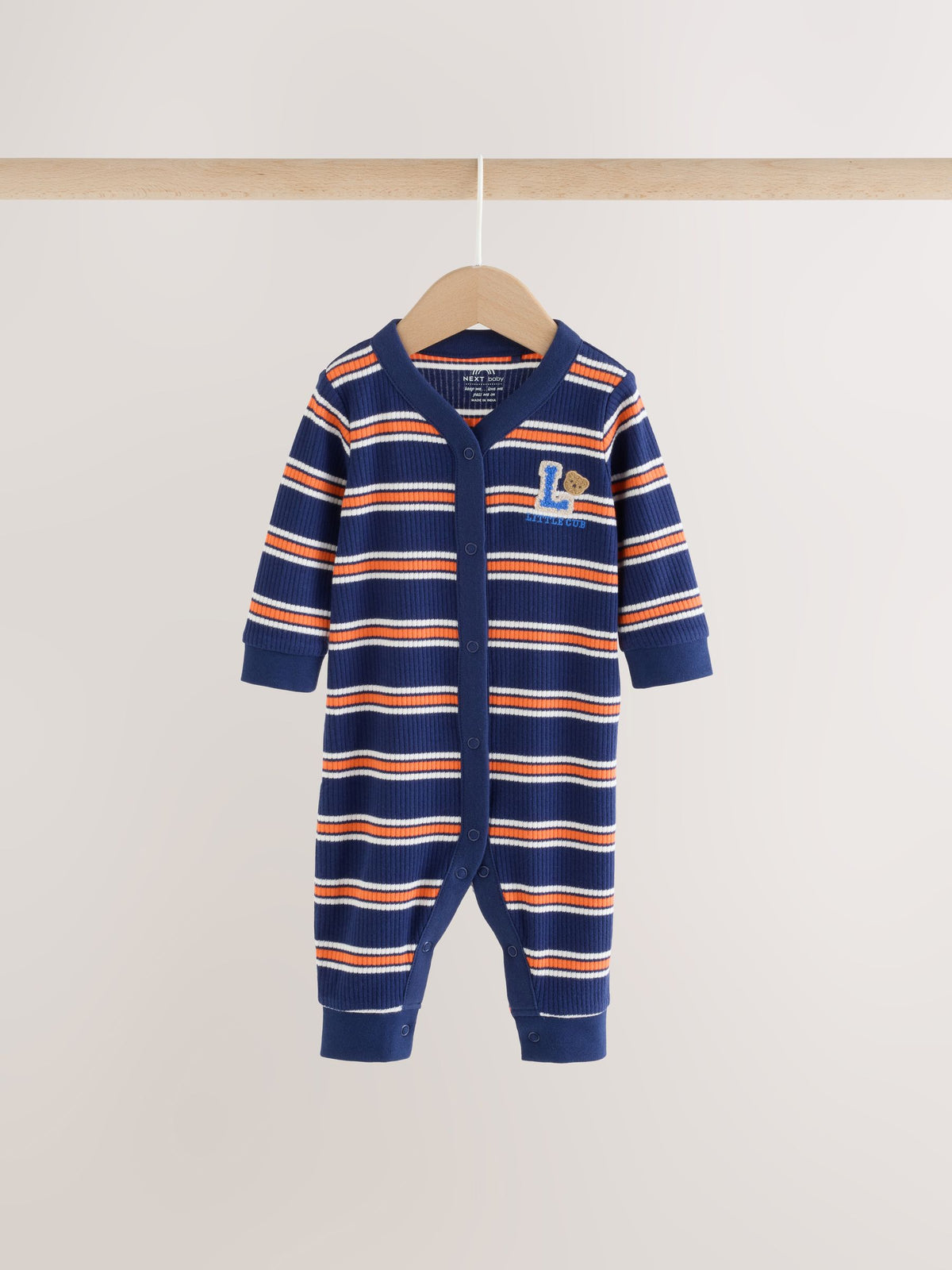 Multi Varsity Baby Sleepsuits 4 Pack (0mths-3yrs)