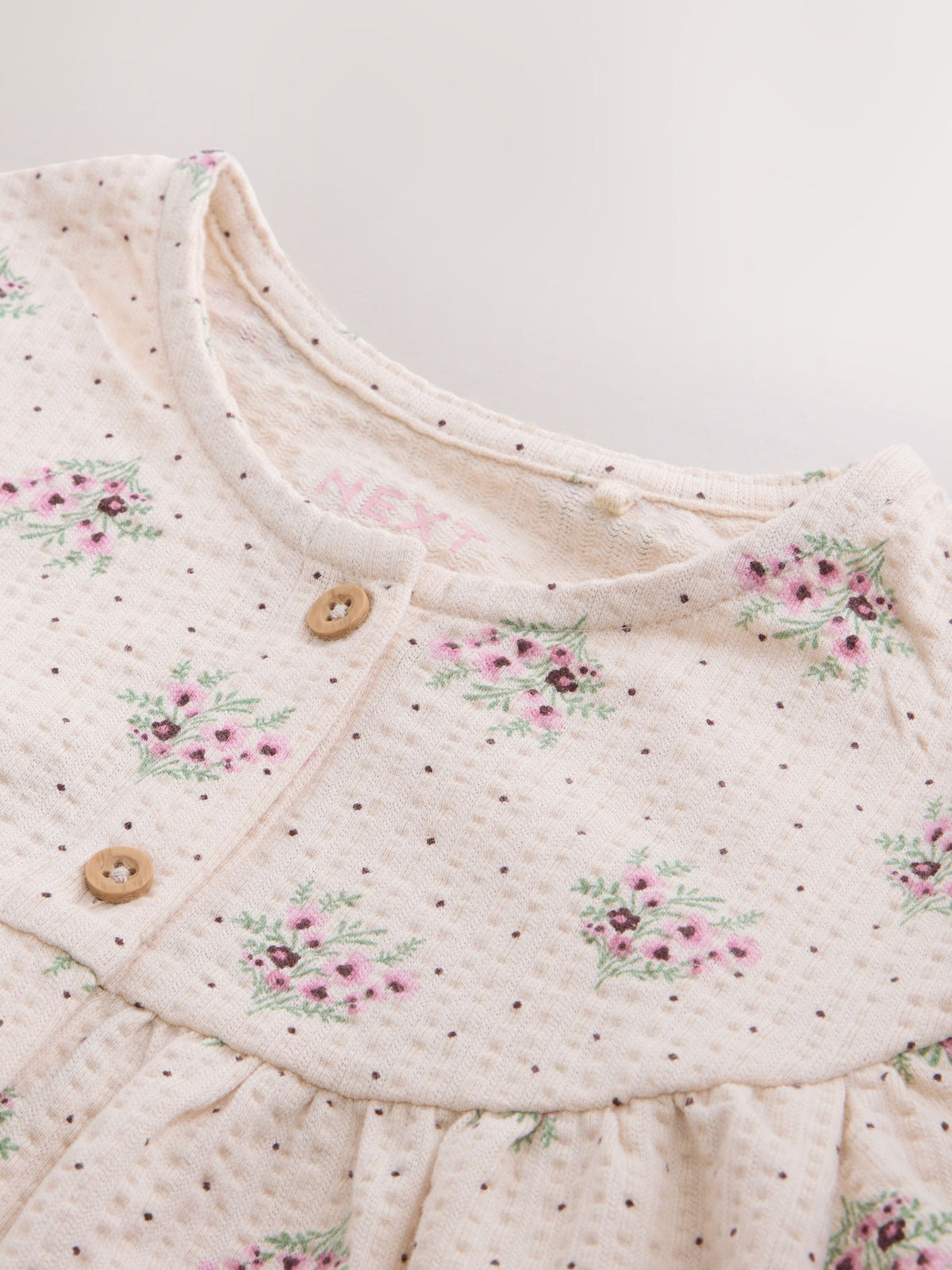 Pink Ditsy Floral Long Sleeve Blouse and Bloomer Trousers Set (3mths-7yrs)