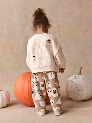 Beige Ghost Sweatshirt and Barrel Set (3mths-7yrs)