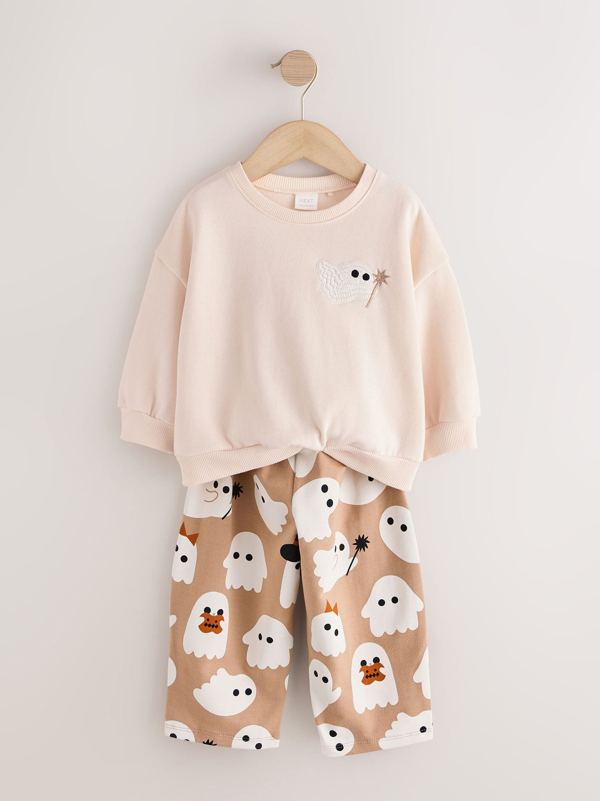 Beige Ghost Sweatshirt and Barrel Set (3mths-7yrs)