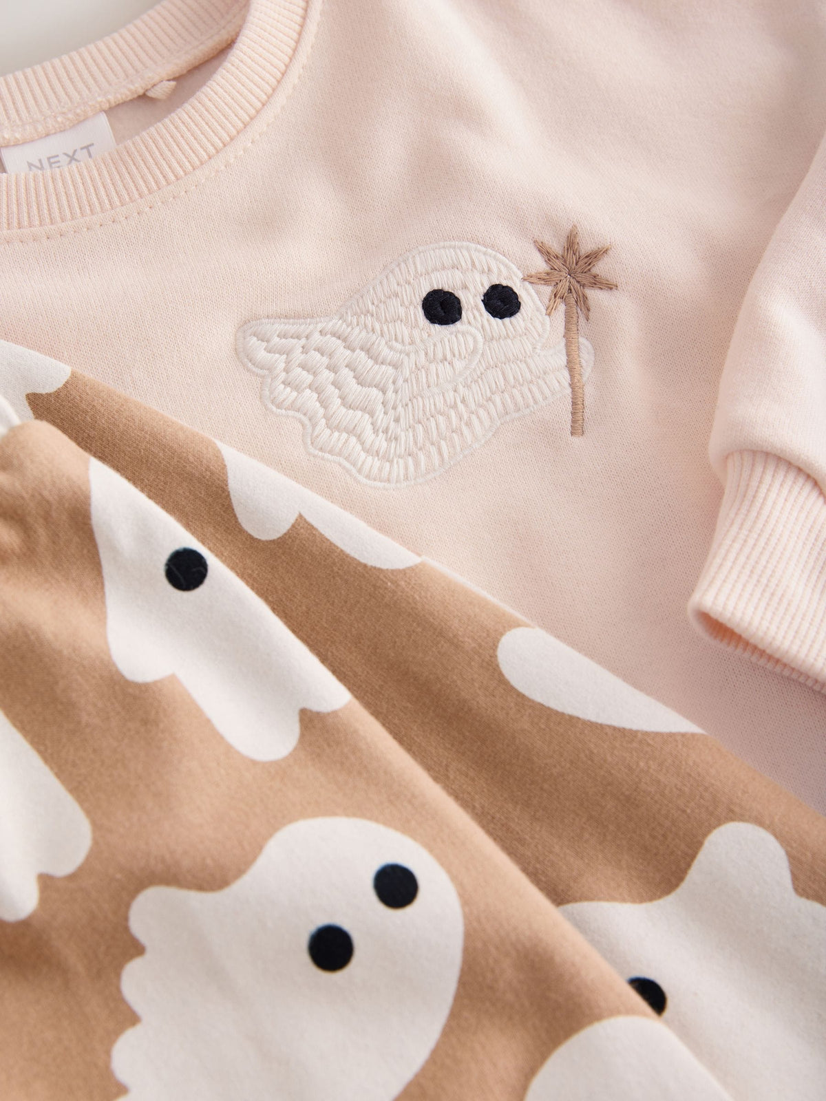 Beige Ghost Sweatshirt and Barrel Set (3mths-7yrs)