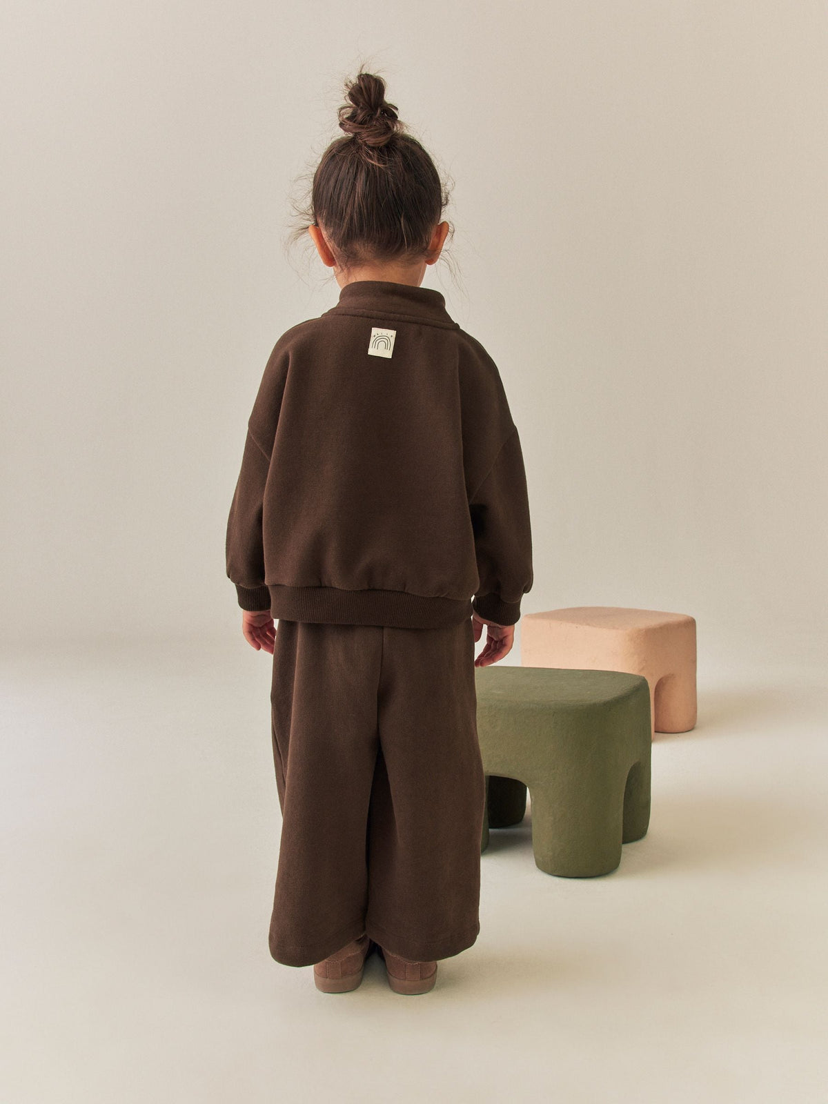 Chocolate Brown Quarter Zip Sweatshirt (3mths-7yrs)