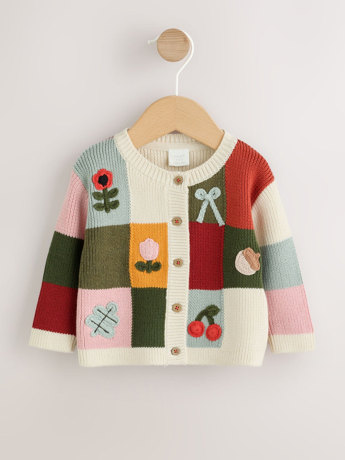 Patchwork Autumnal Crochet Baby Cardigan (0mths-2yrs)