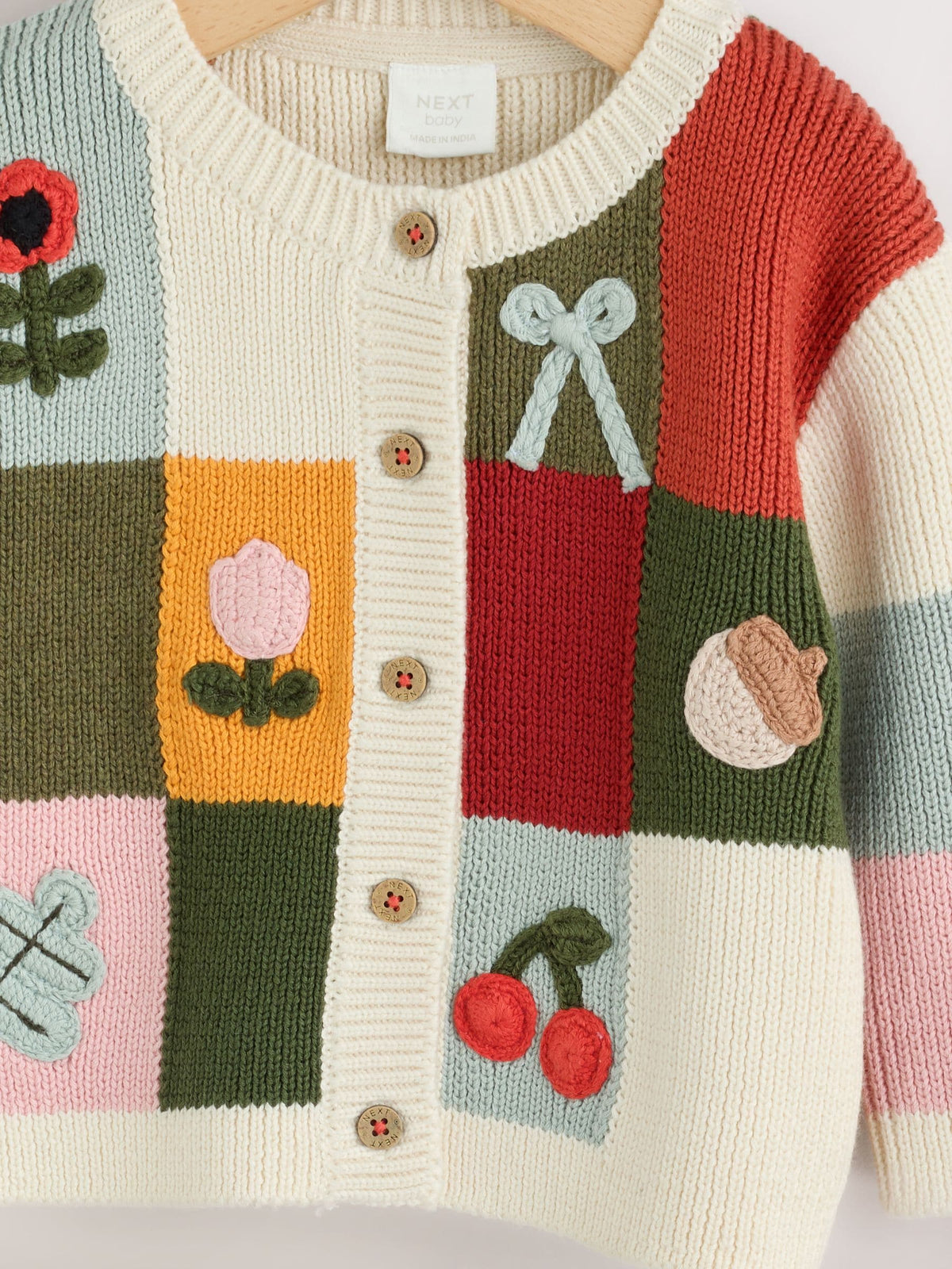 Patchwork Autumnal Crochet Baby Cardigan (0mths-2yrs)