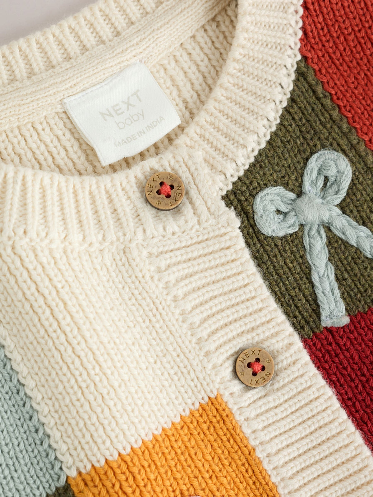 Patchwork Autumnal Crochet Baby Cardigan (0mths-2yrs)