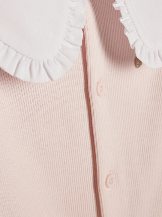River Island Pink Collared Romperset