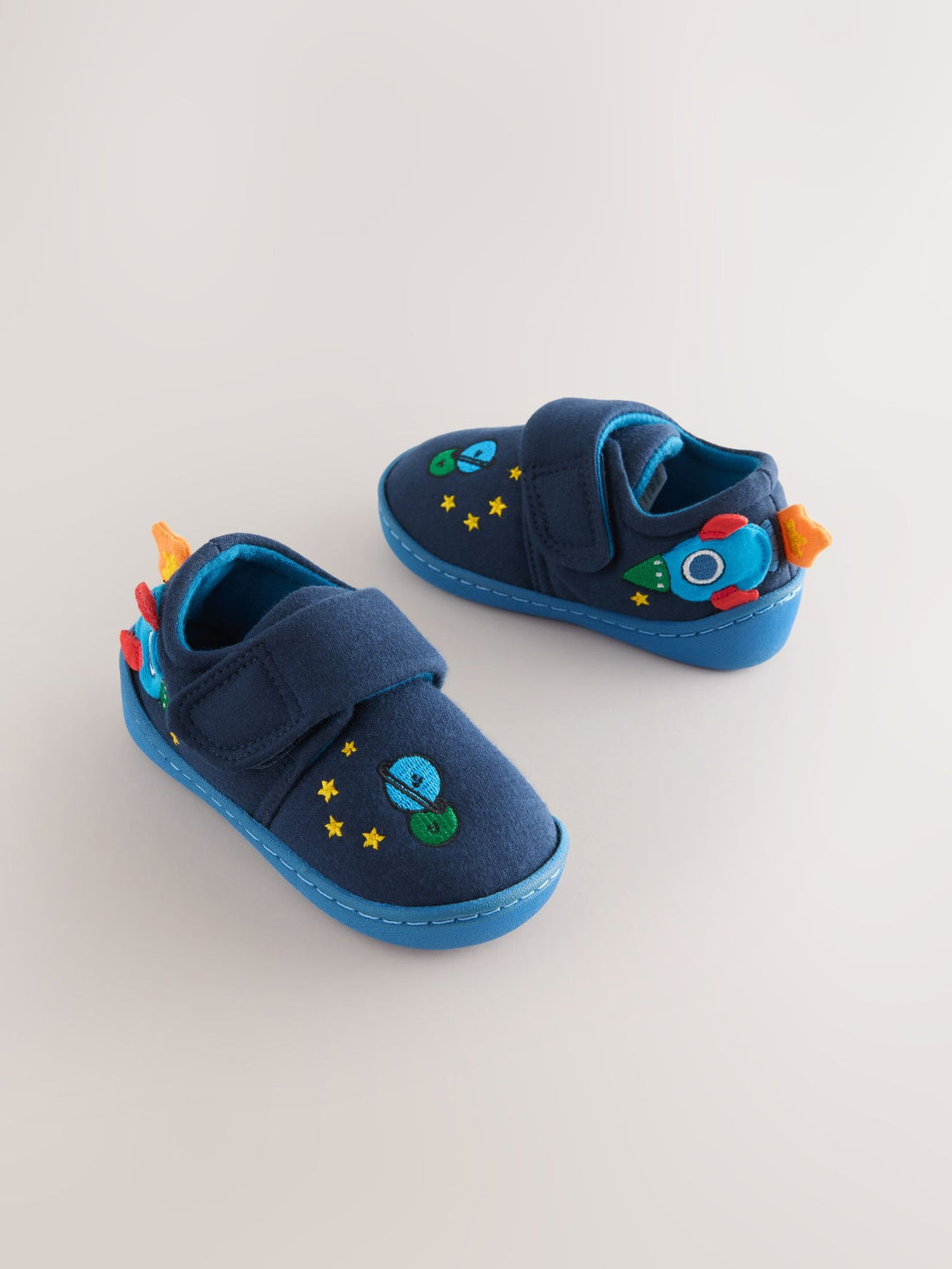 Navy Blue Rocket Warm Lined Cupsole Slippers