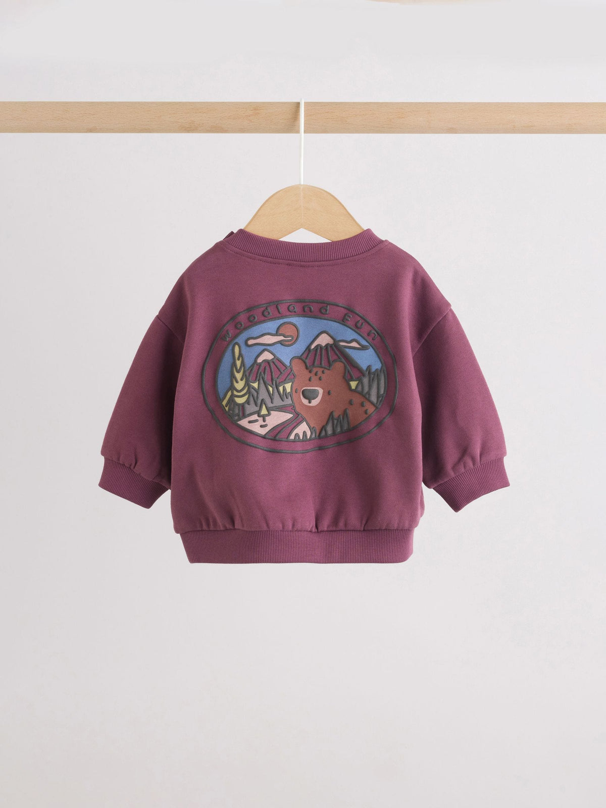 Burgundy Red Bear Baby Sweatshirt and Joggers Set (0mths-2yrs)