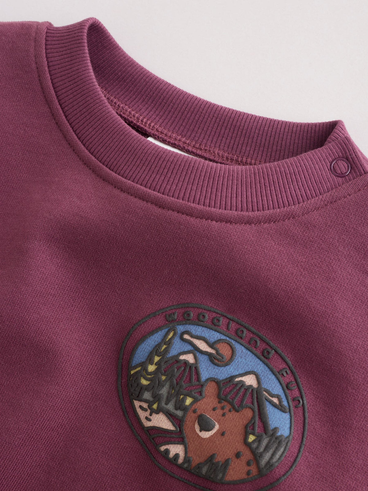 Burgundy Red Bear Baby Sweatshirt and Joggers Set (0mths-2yrs)