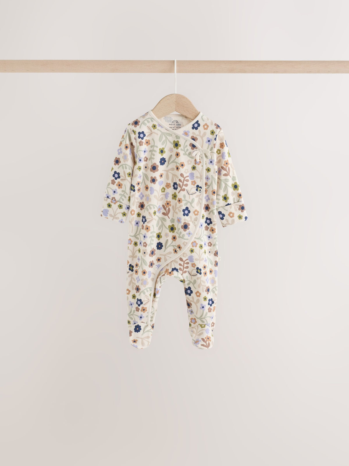 Green Floral Wrap Baby Sleepsuits 4 Pack (0mths-2yrs)