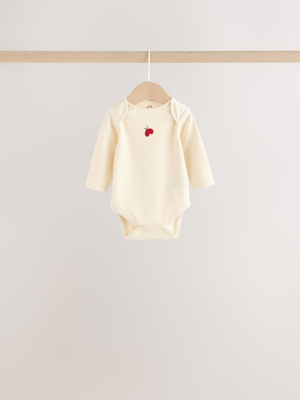 Red Ladybird Long Sleeve Baby Bodysuits 5 Pack