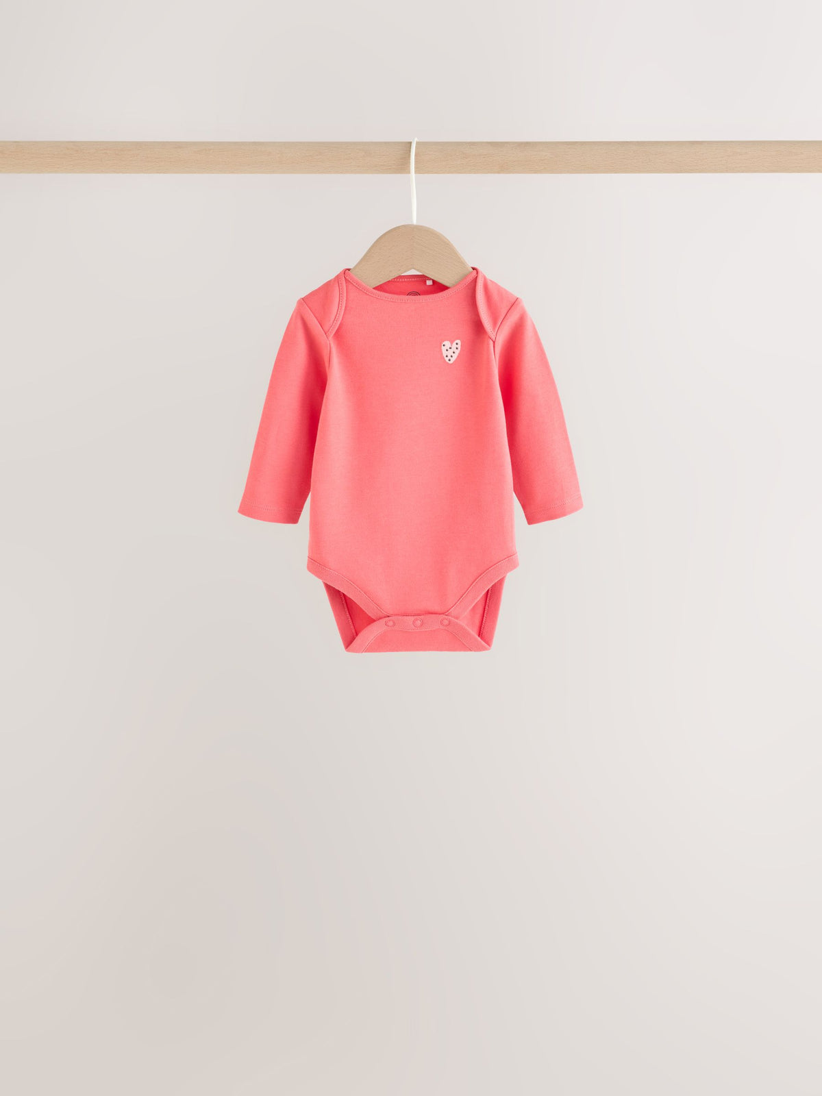 Red Ladybird Long Sleeve Baby Bodysuits 5 Pack