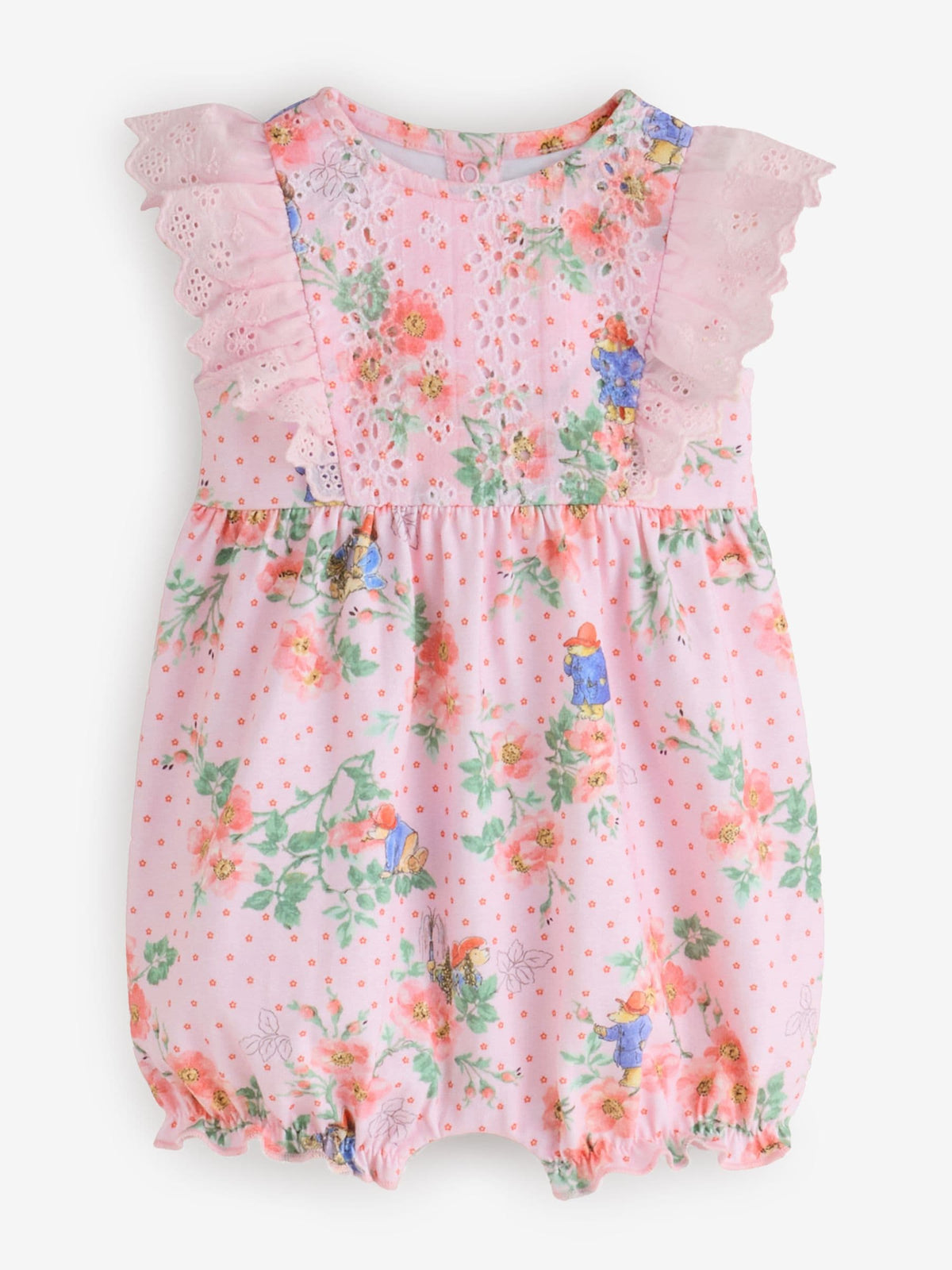 Pink Floral Cath Kidston Paddington Bear Baby Romper