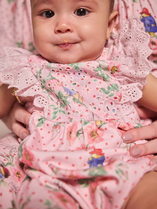 Pink Floral Cath Kidston Paddington Bear Baby Romper