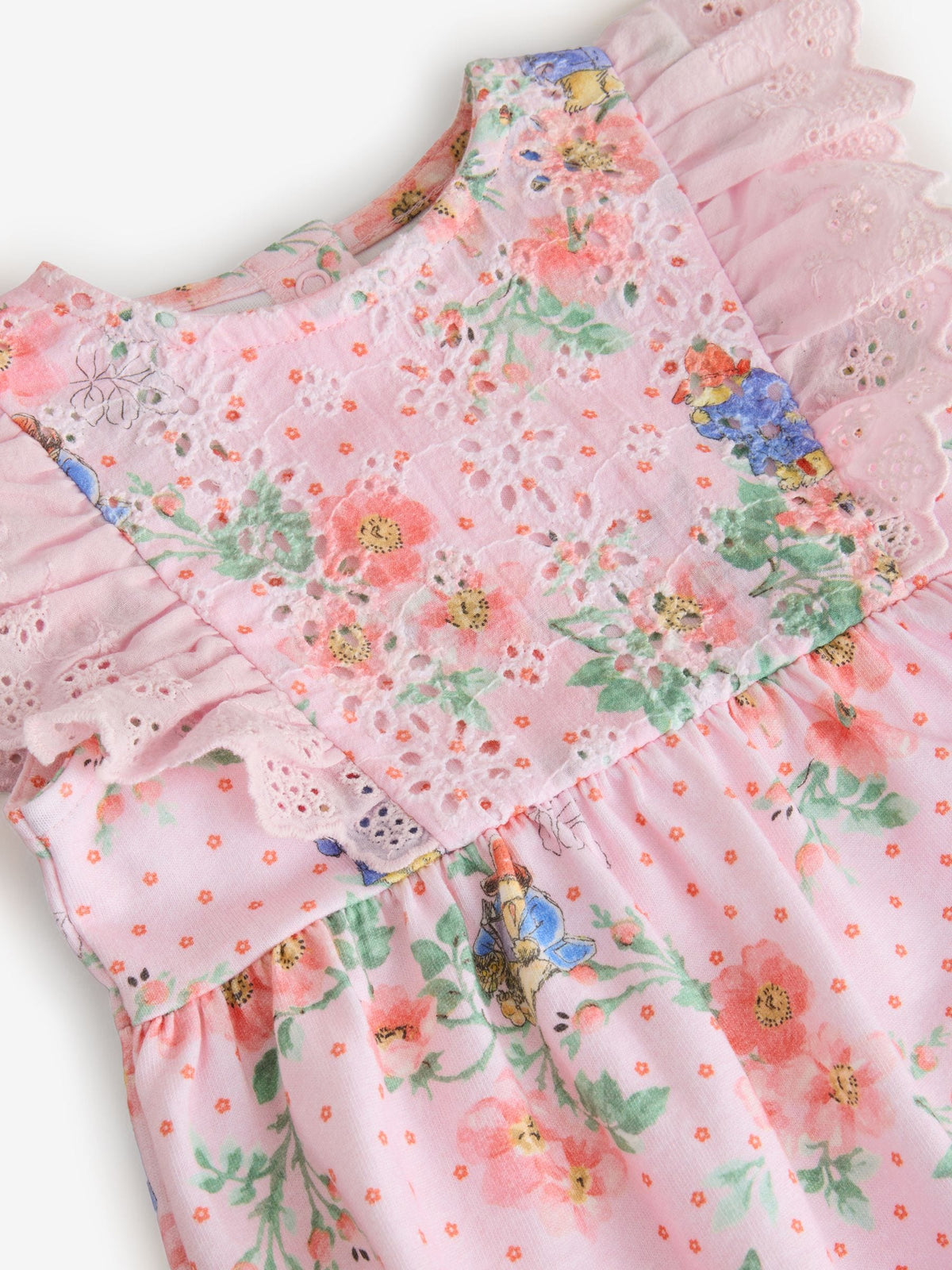 Pink Floral Cath Kidston Paddington Bear Baby Romper