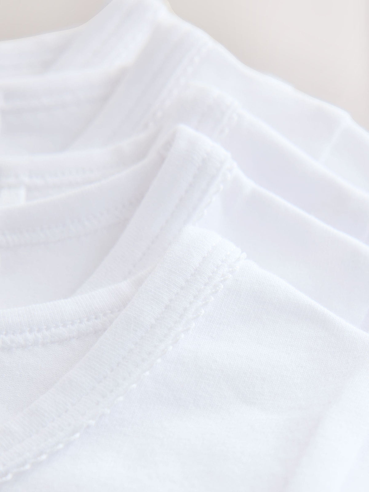 White Long Sleeve Vests 5 Pack (1.5-16yrs)