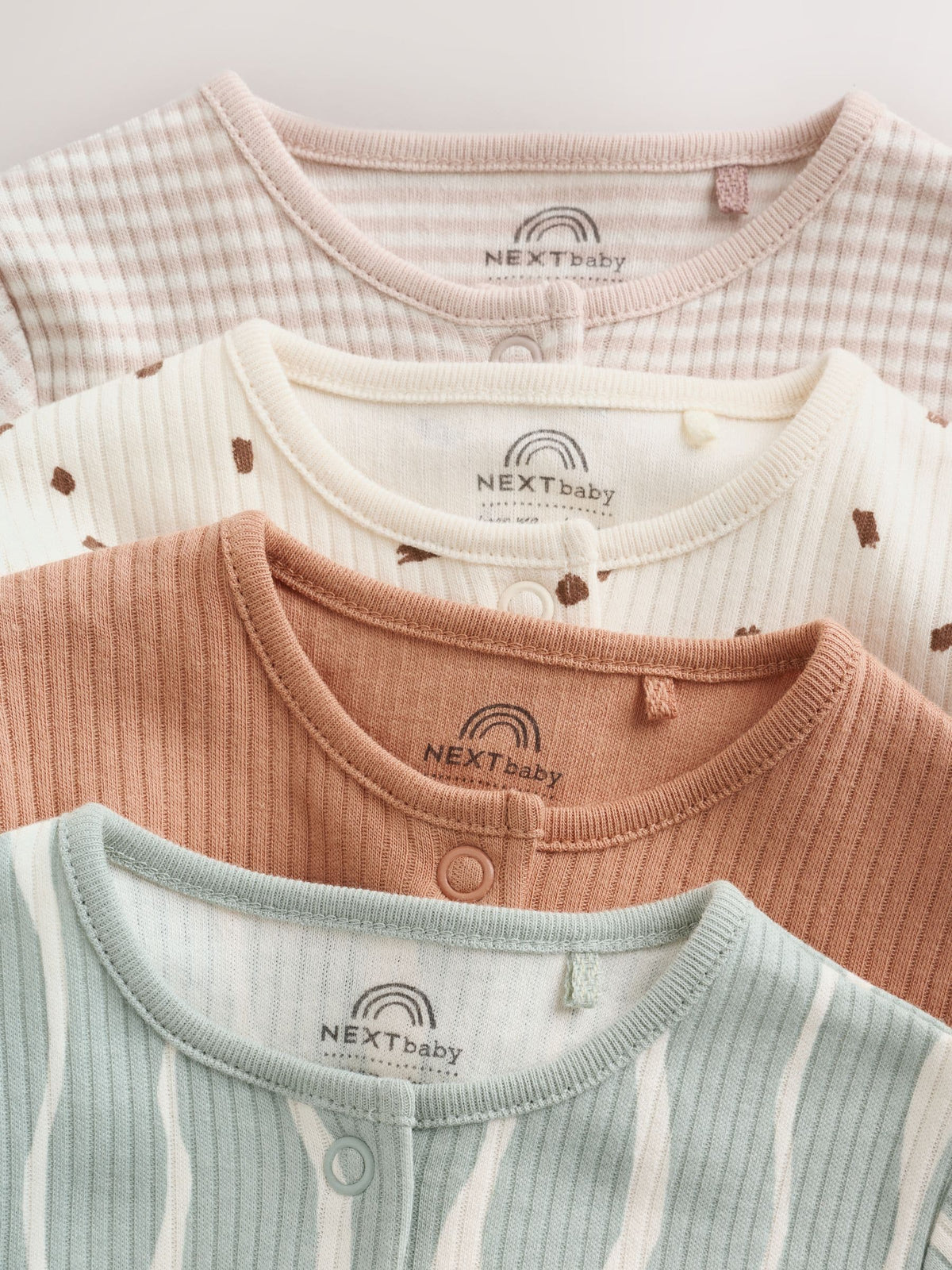 Neutral Safari Baby Sleepsuits 4 Pack (0mths-3yrs)