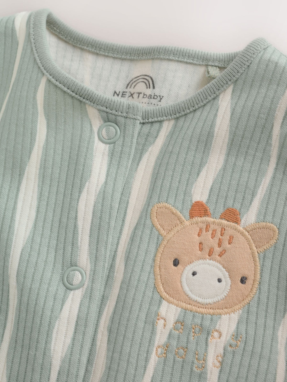 Neutral Safari Baby Sleepsuits 4 Pack (0mths-3yrs)