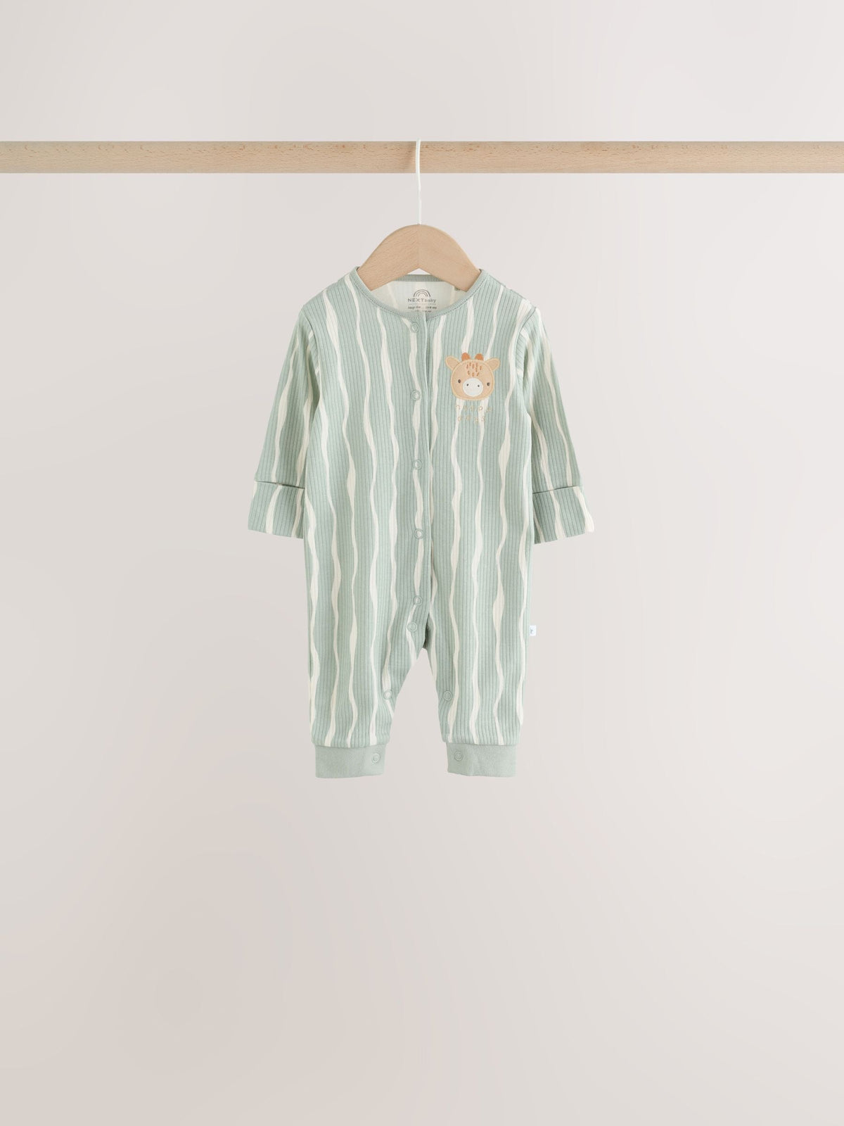 Neutral Safari Baby Sleepsuits 4 Pack (0mths-3yrs)