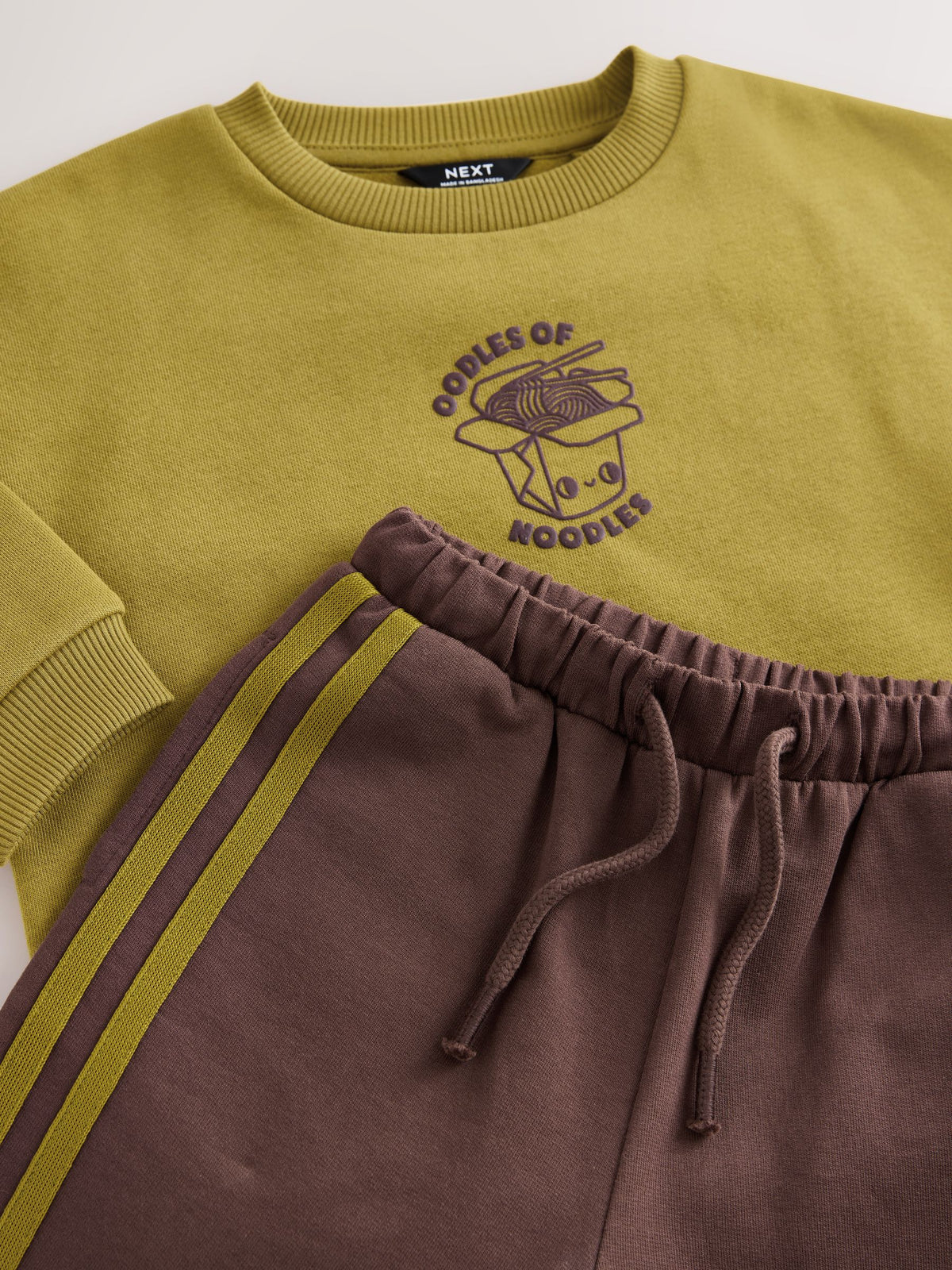 Olive Green Crew Neck Joggers Set (3mths-7yrs)