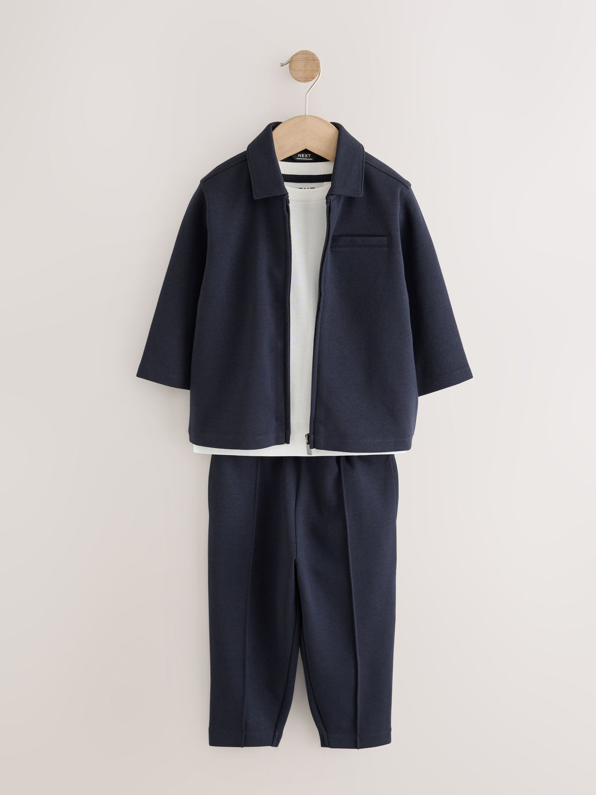 Navy Smart Jacket Top & Trousers Set 3 Piece (3mths-7yrs)