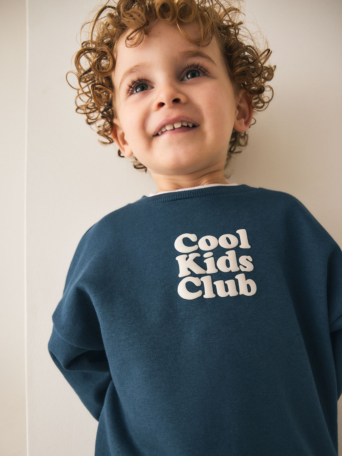 Dark/Blue Back Print Crew Neck Joggers Set (3mths-7yrs)