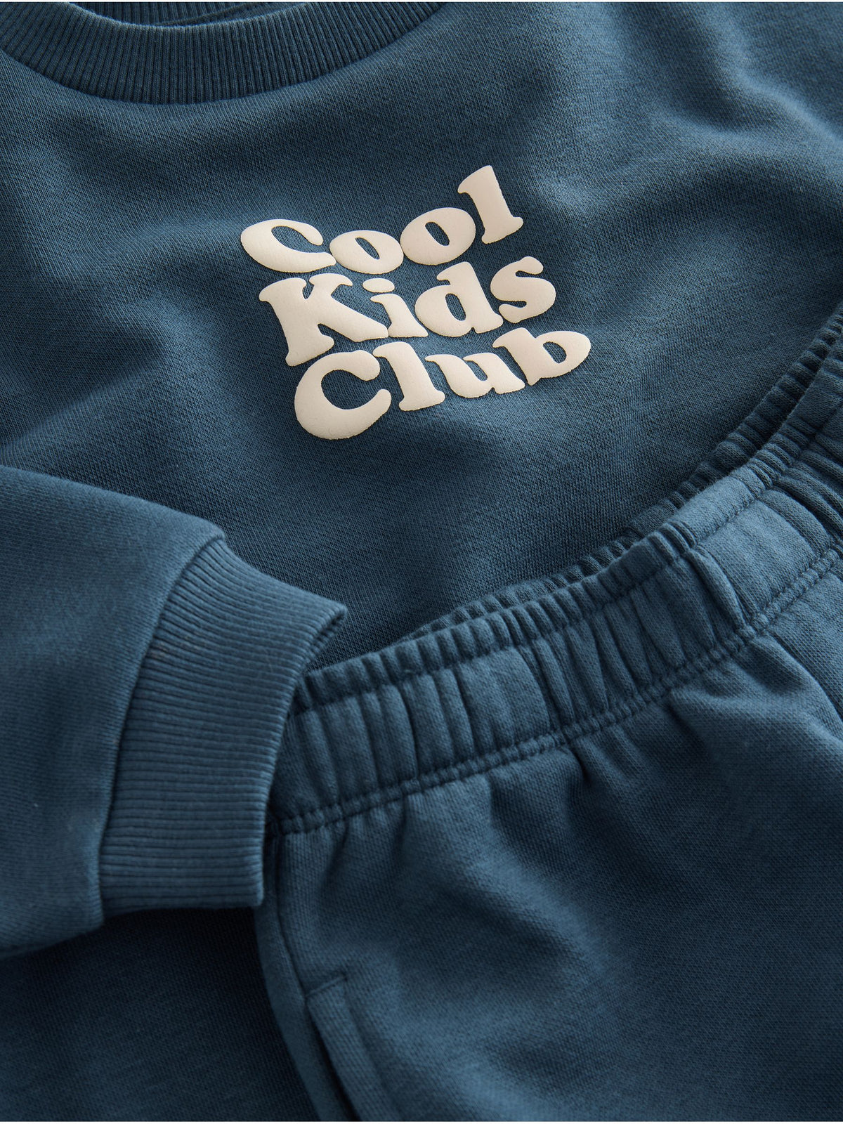 Dark/Blue Back Print Crew Neck Joggers Set (3mths-7yrs)