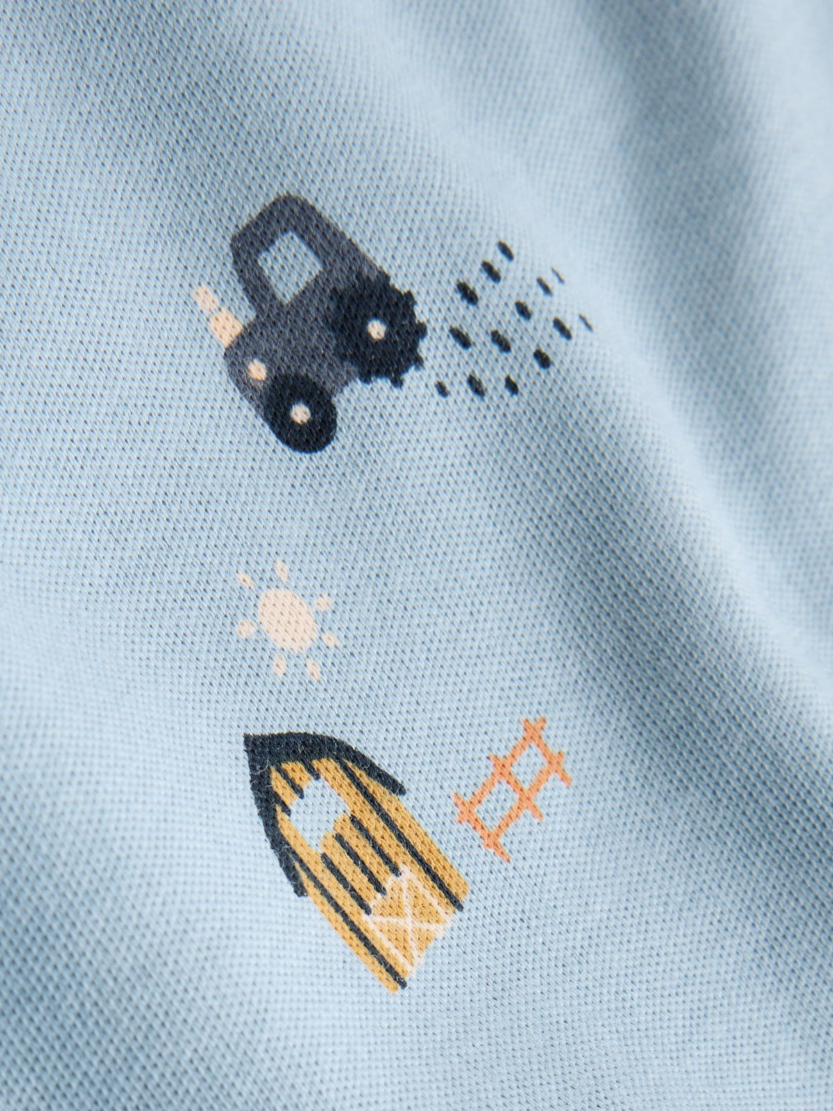 Blue Character Long Sleeve Baby Bodysuit 7 Pack