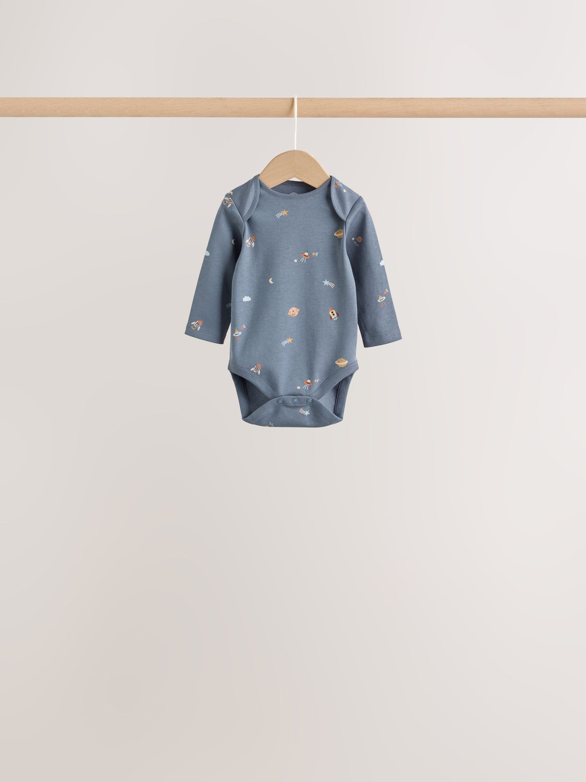 Blue Character Long Sleeve Baby Bodysuit 7 Pack
